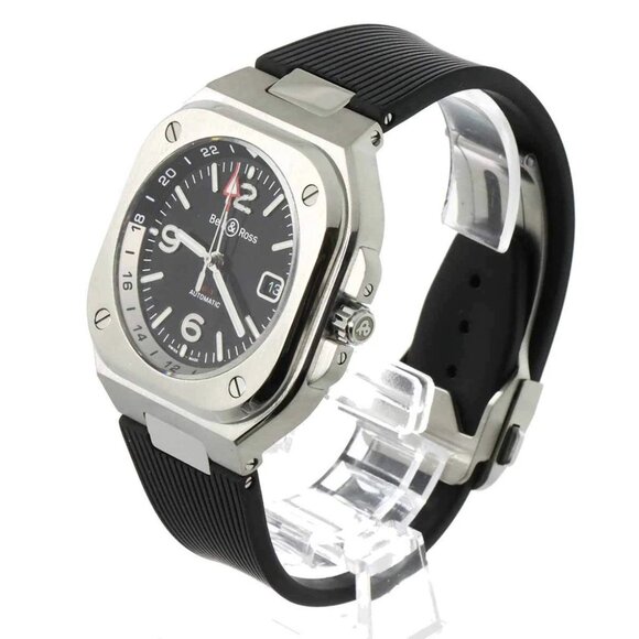 Bell & Ross BR05 BLACKSTEEL BR05G-BL-ST/SRB GMT Automatic Date 90275872 - Picture 7 of 8